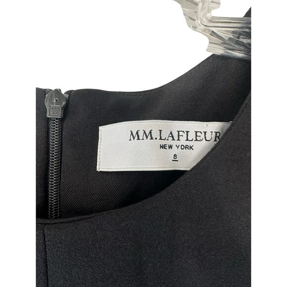 MM. Lafleur Black Basic Career Office Work Sleeveless Ponte Sheath Dress Size 8 - Picture 2 of 9